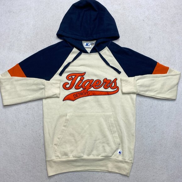 Detroit Tigers Hoodie Mens XS Multicolor MLB Stitches Big Logo Pullover - Picture 2 of 11